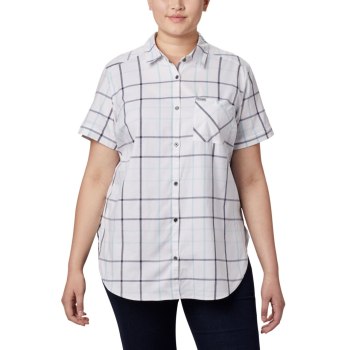 Columbia Overhemd Dames, Anytime Casual Stretch Short Sleeve Plus Size Blauw Gekleurd, 49OWPEGXS